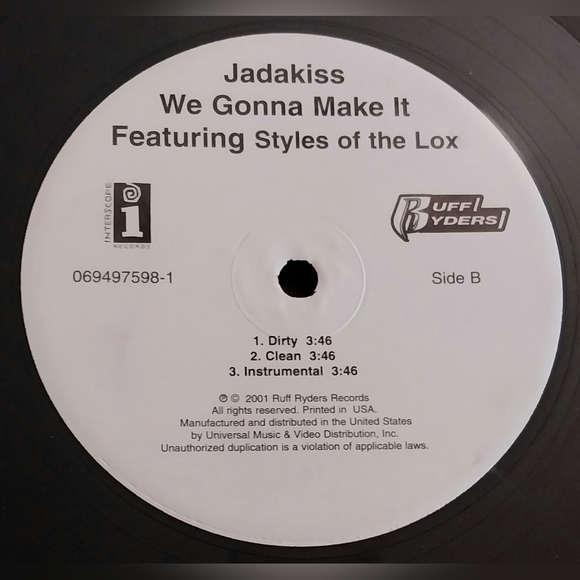 Jadakiss Styles of LOX We Gonna Make It 12" Single Interscope Records 2001 - Picture 6 of 6